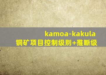 kamoa-kakula 铜矿项目控制级别+推断级